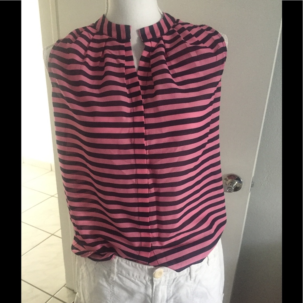 Aqua by bloomingdales sleeveless striped shirt sm